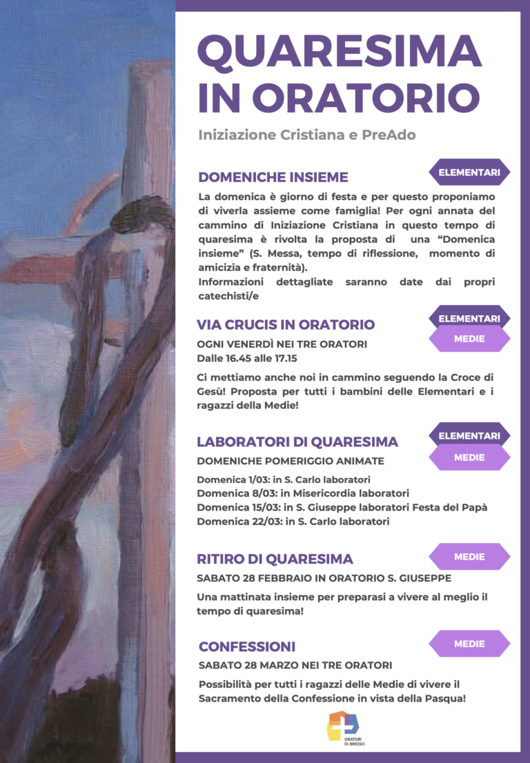 Quaresima in oratorio