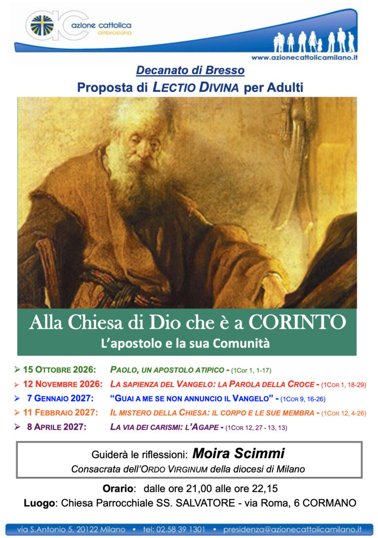 Proposta LECTIO DIVINA per adulti